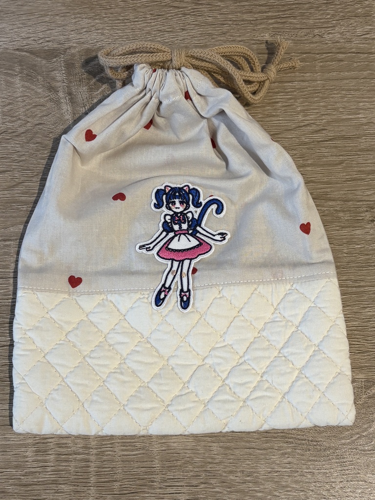 刺繍付き巾着