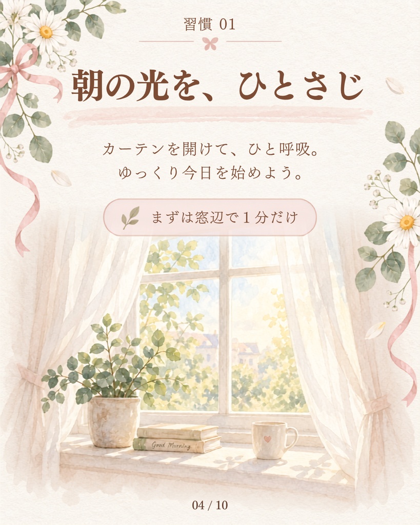 Canva編集可能。ライフスタイル向けInstagramテンプレート10枚セット