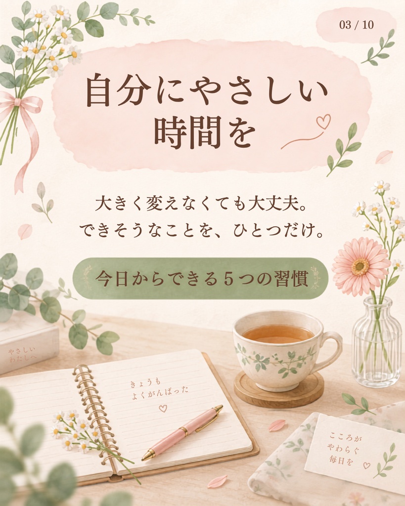 Canva編集可能。ライフスタイル向けInstagramテンプレート10枚セット