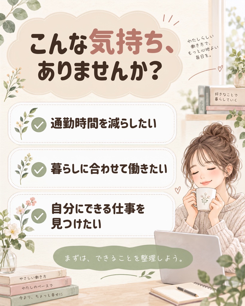 Canva編集可能。在宅ワーク用Instagramテンプレート10枚セット