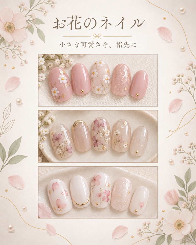 Canva編集可能。ネイルサロン用Instagramテンプレート10枚セット