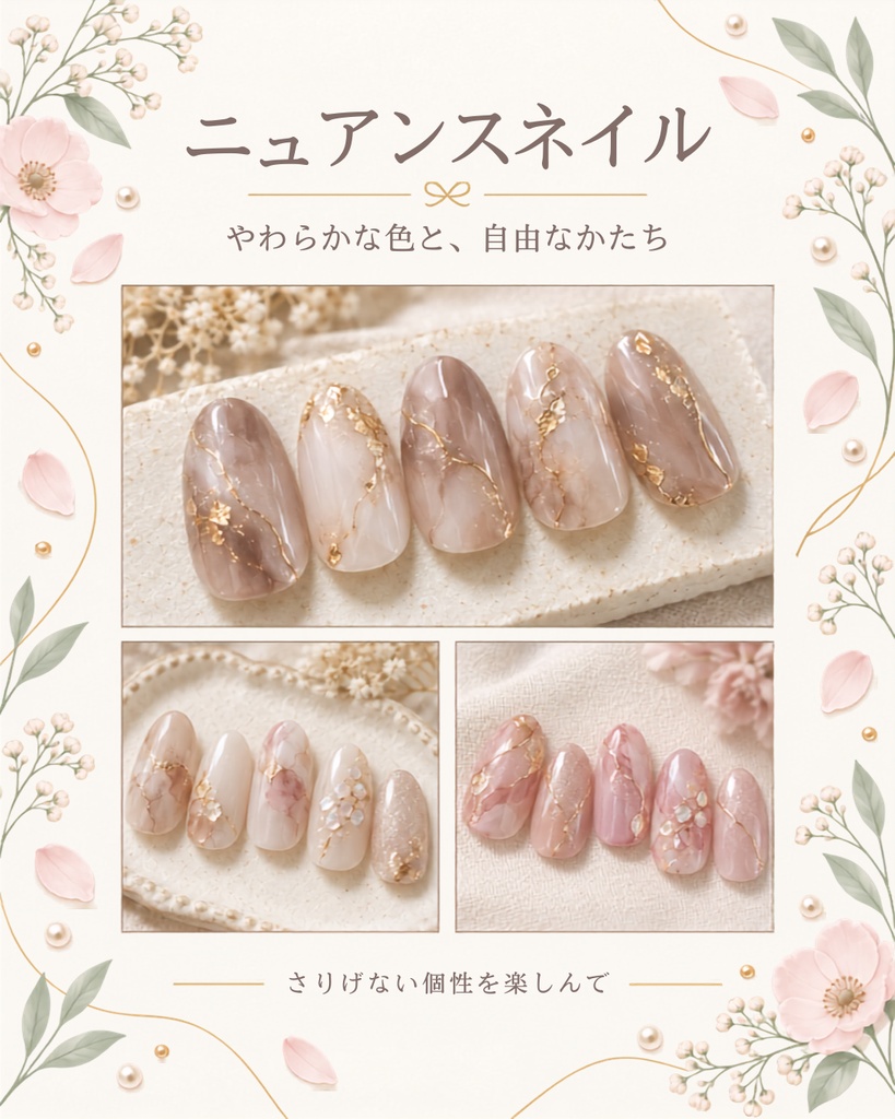 Canva編集可能。ネイルサロン用Instagramテンプレート10枚セット