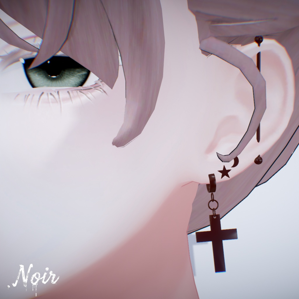 🖤Edge Linker earrings🖤 20アバター位置対応済