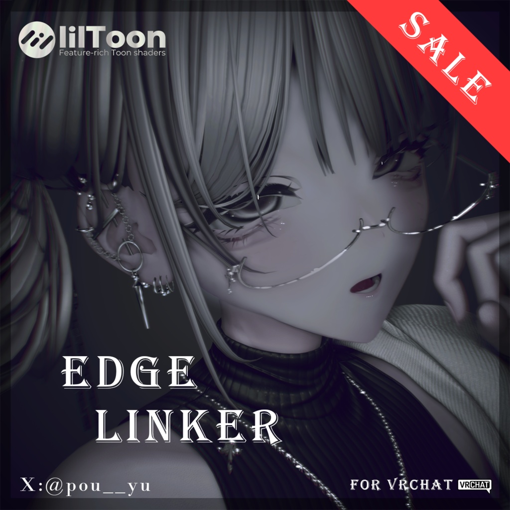 🎁発売記念セール🎁 Edge Linker earrings 10アバター位置対応済