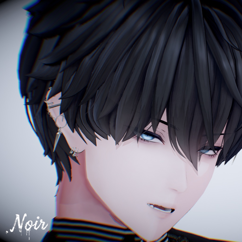 🖤Edge Linker earrings🖤 20アバター位置対応済