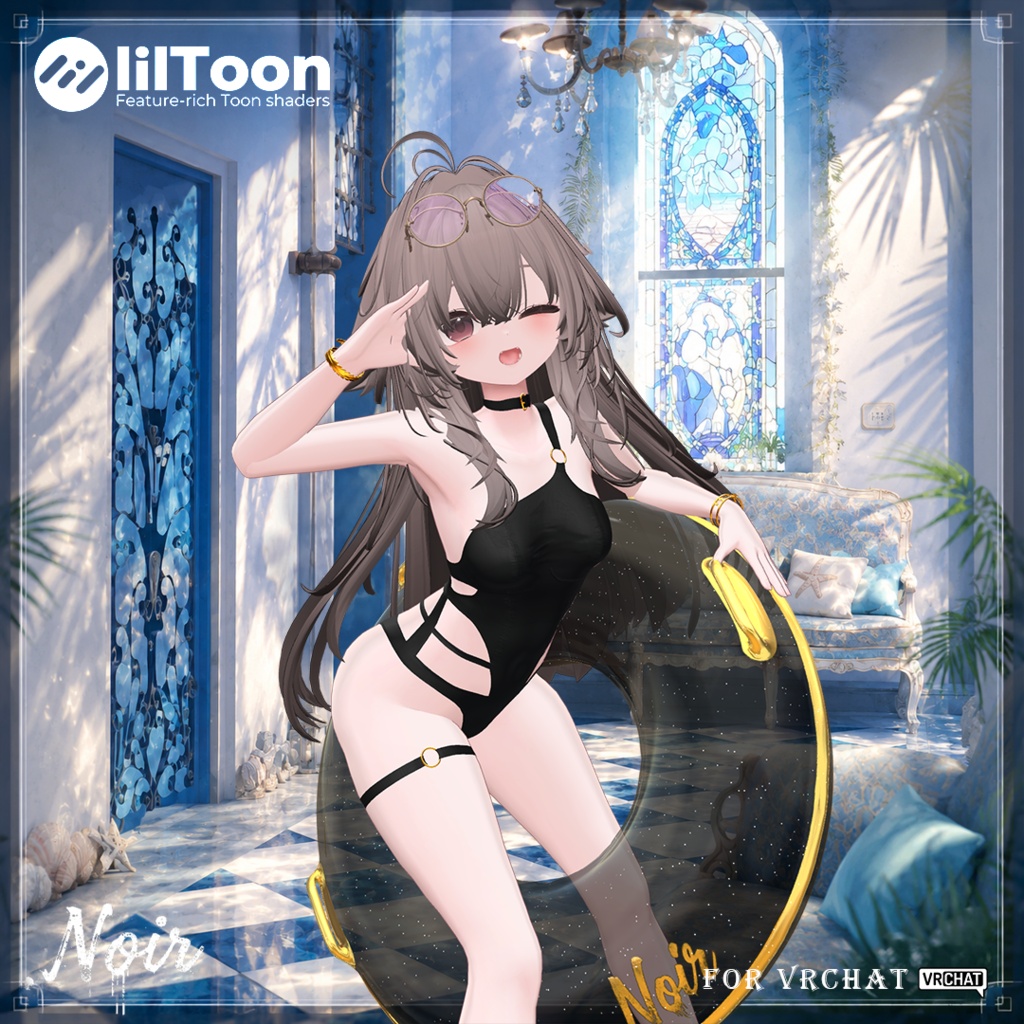 【半額中】🖤Vague Noire🖤 - Swimsuit for VRChat 【12アバター対応】
