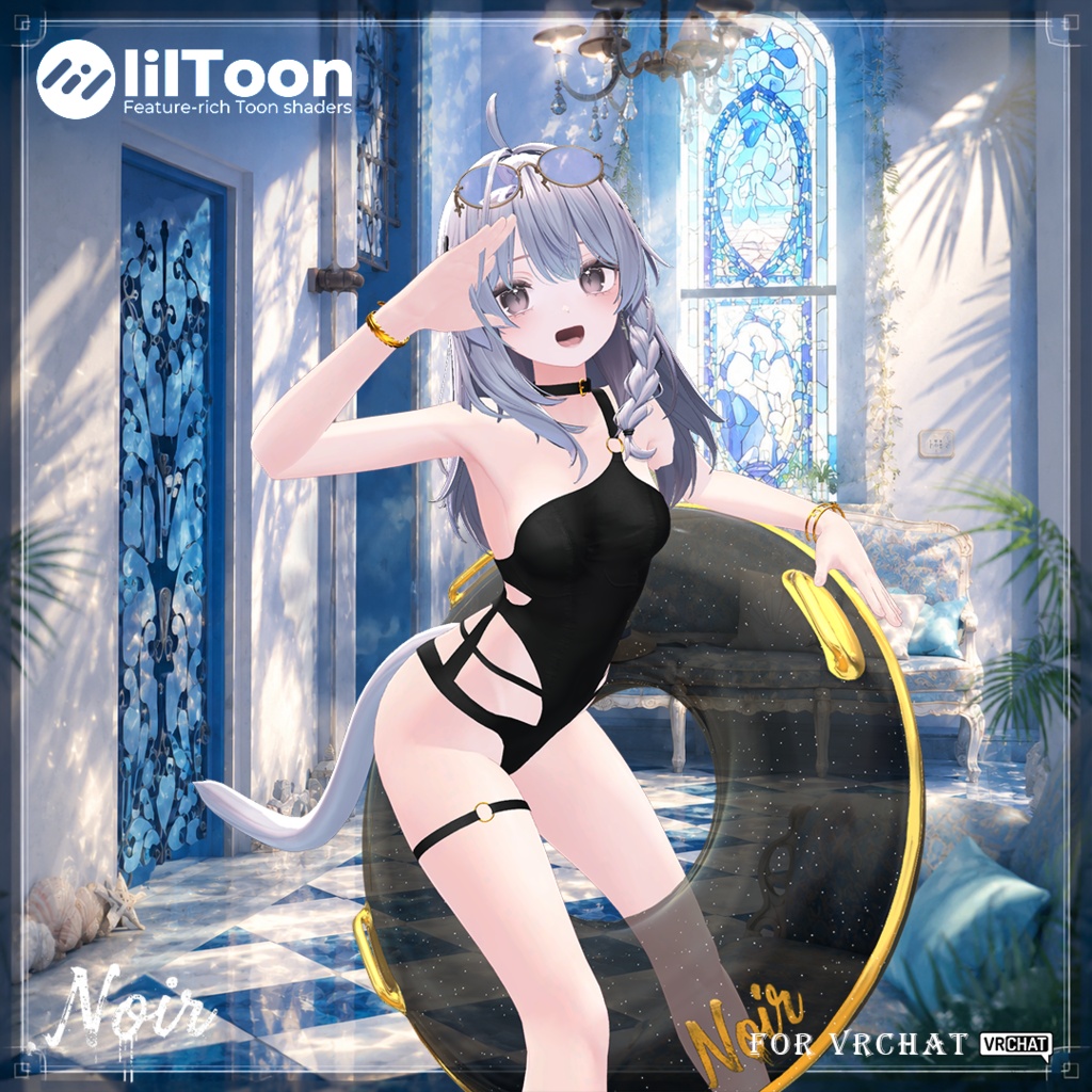 【半額中】🖤Vague Noire🖤 - Swimsuit for VRChat 【9アバター対応】