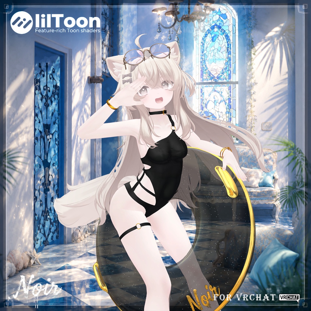 【半額中】🖤Vague Noire🖤 - Swimsuit for VRChat 【14アバター対応】