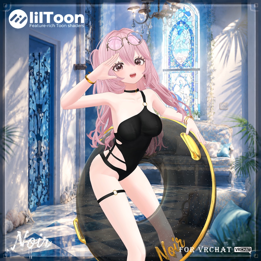 【半額中】🖤Vague Noire🖤 - Swimsuit for VRChat 【9アバター対応】