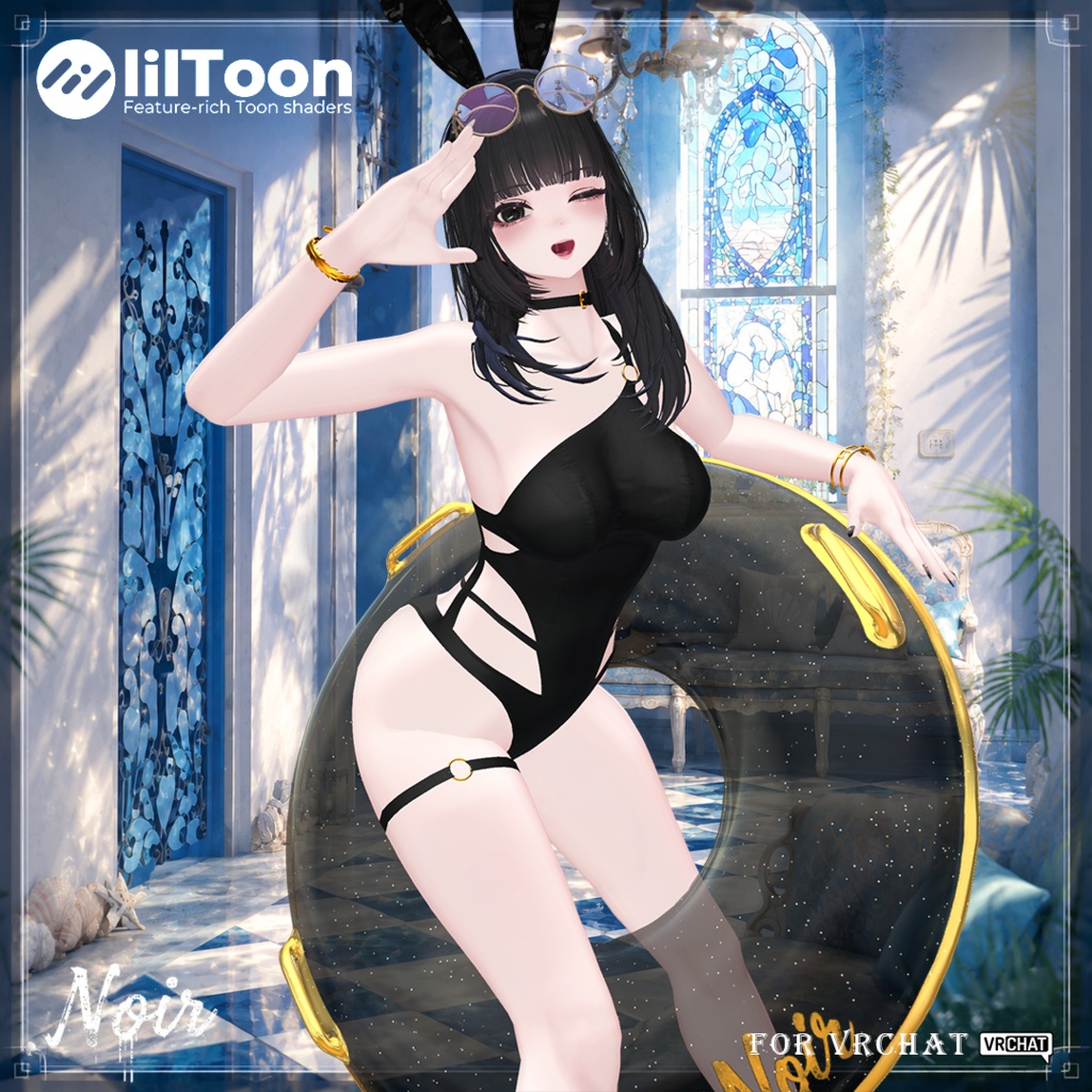 【半額中】🖤Vague Noire🖤 - Swimsuit for VRChat 【9アバター対応】