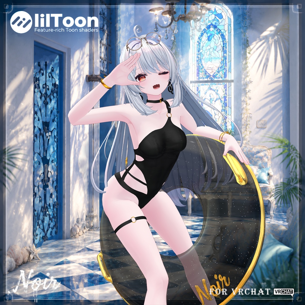【半額中】🖤Vague Noire🖤 - Swimsuit for VRChat 【9アバター対応】