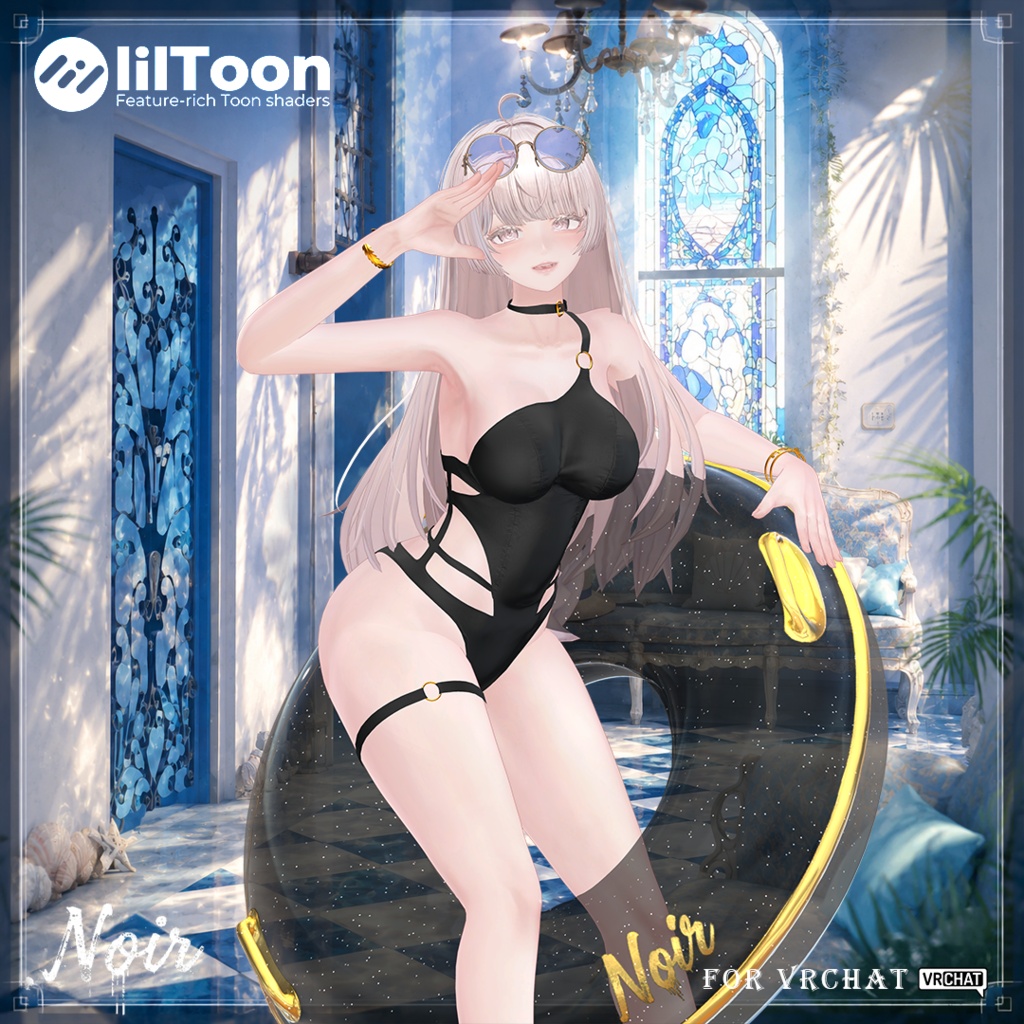 【半額中】🖤Vague Noire🖤 - Swimsuit for VRChat 【9アバター対応】