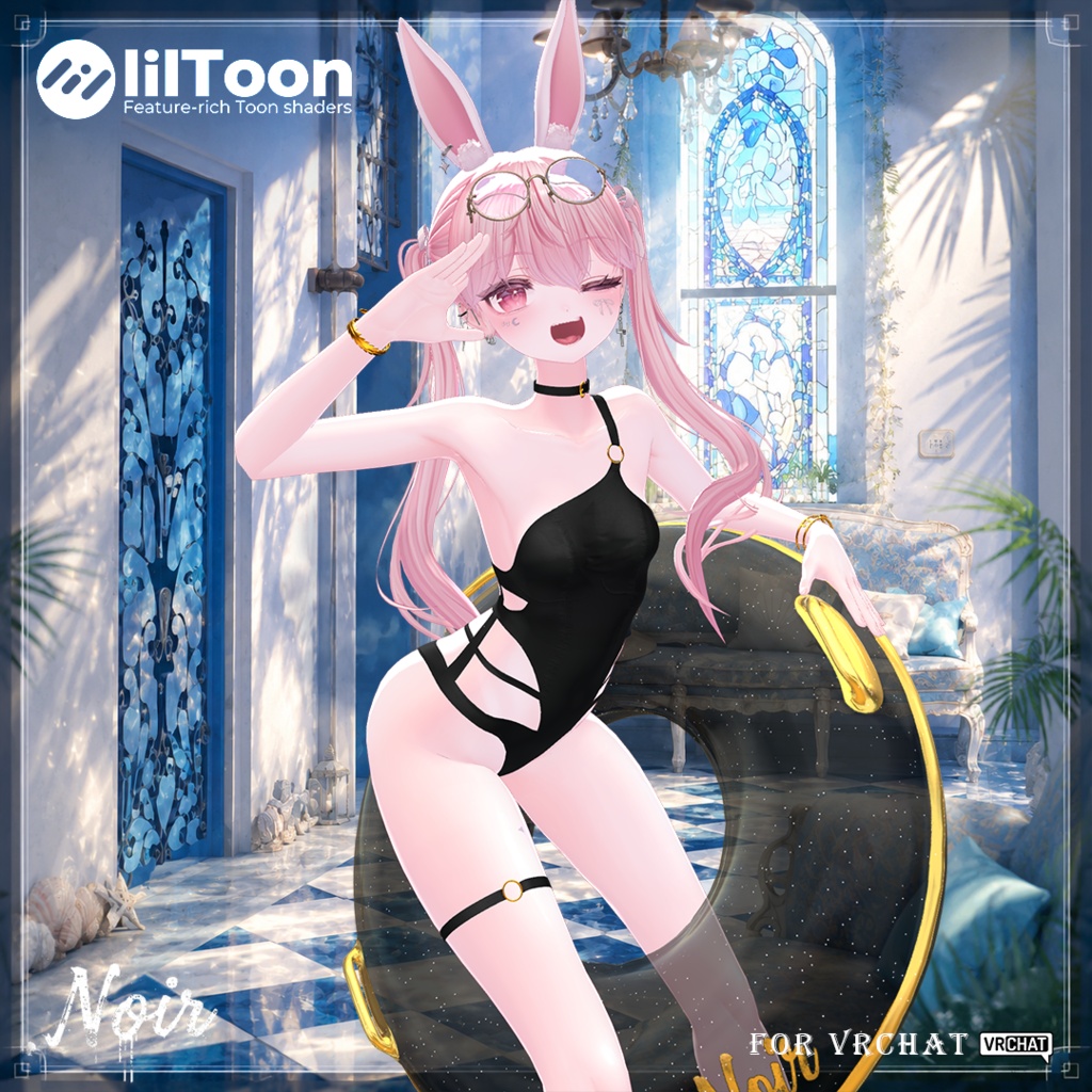 【半額中】🖤Vague Noire🖤 - Swimsuit for VRChat 【9アバター対応】