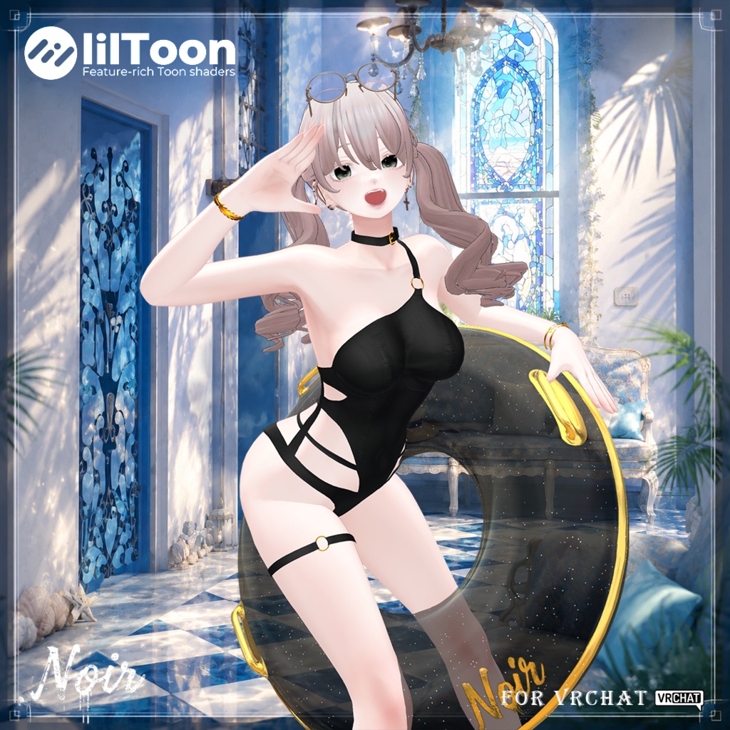 【半額中】🖤Vague Noire🖤 - Swimsuit for VRChat 【9アバター対応】