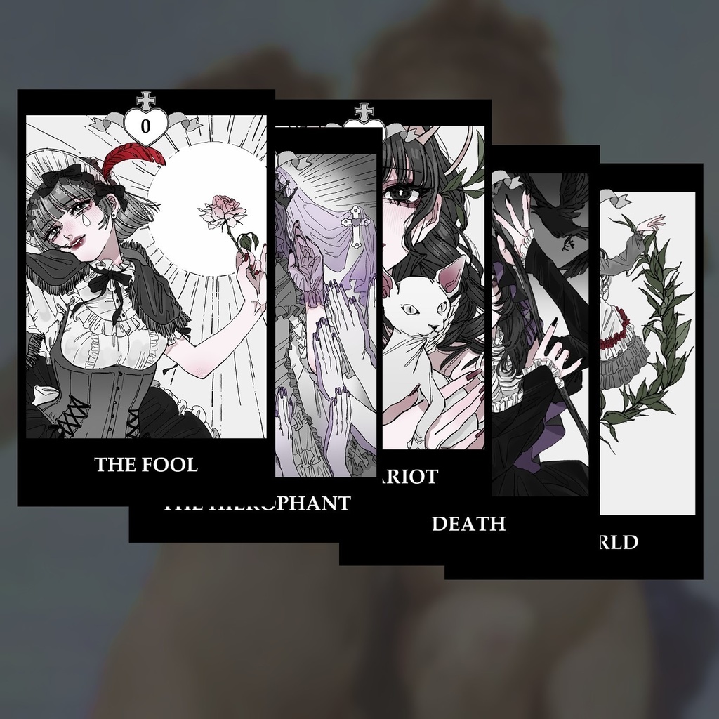 ゴシックタロットステッカー【大アルカナ22枚組】