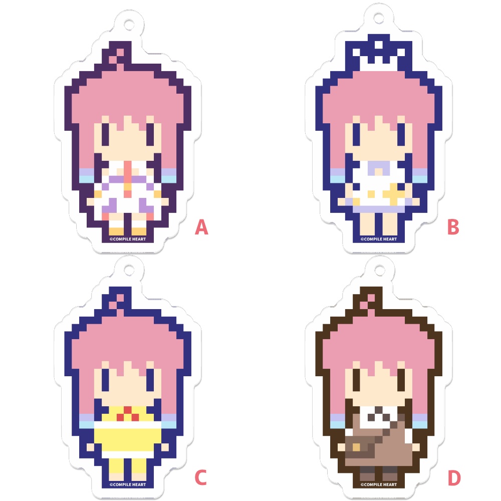 いるはーと ドット絵アクリルキーホルダー