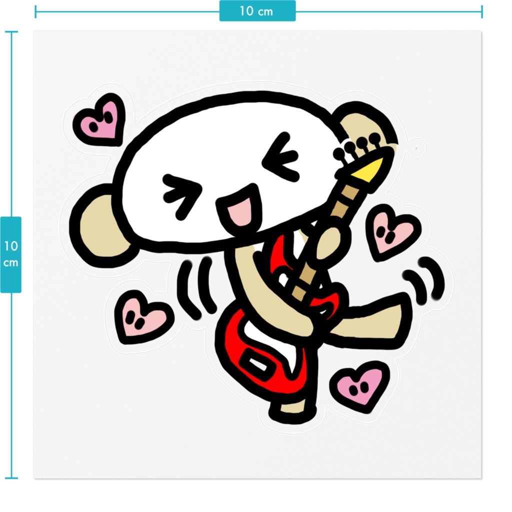 ベーシストはんぺんちゃんステッカー