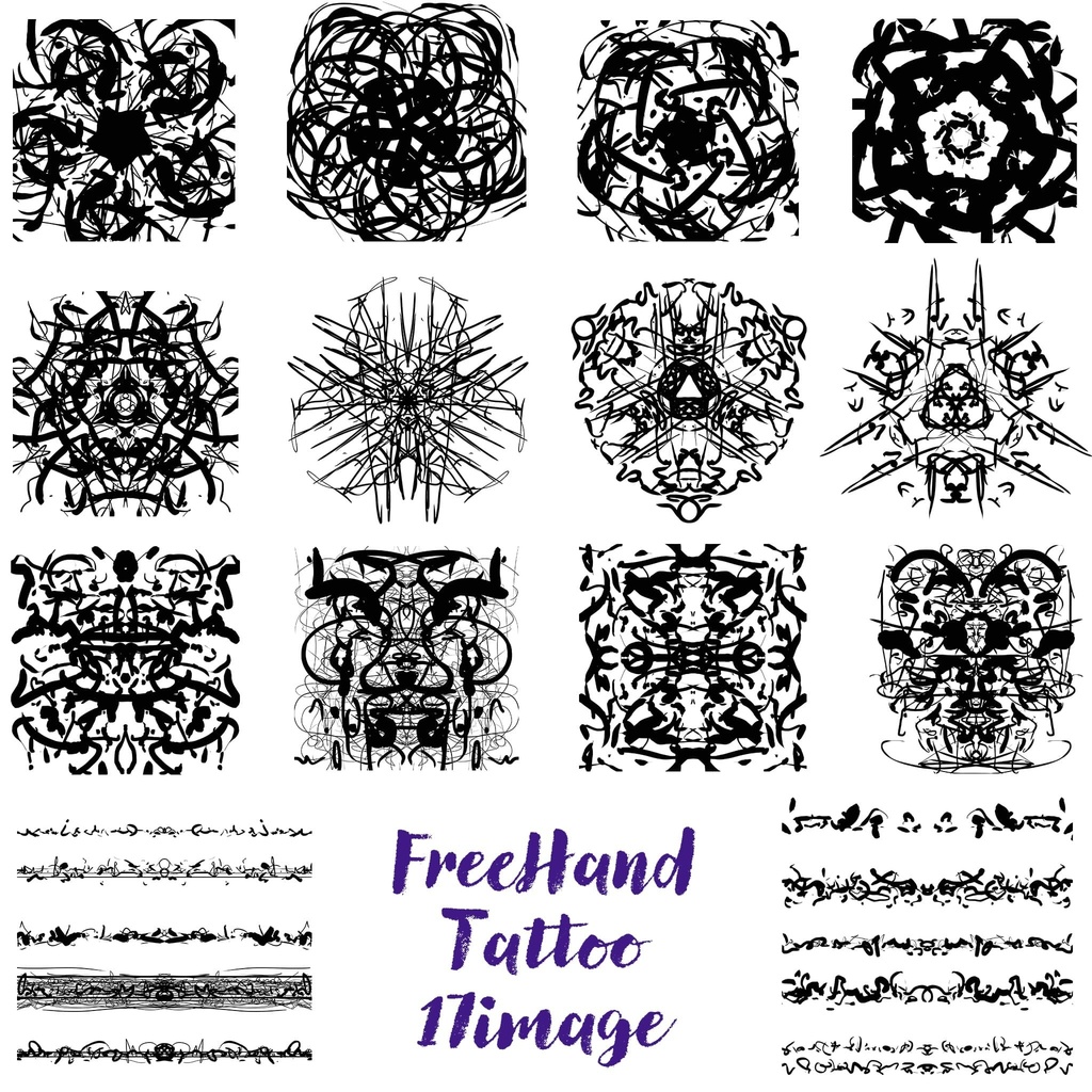 【無料】3Dモデル用【タトゥーテクスチャ】