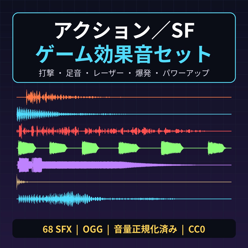 アクション／SFゲーム効果音セット 打撃・足音・レーザー・爆発
