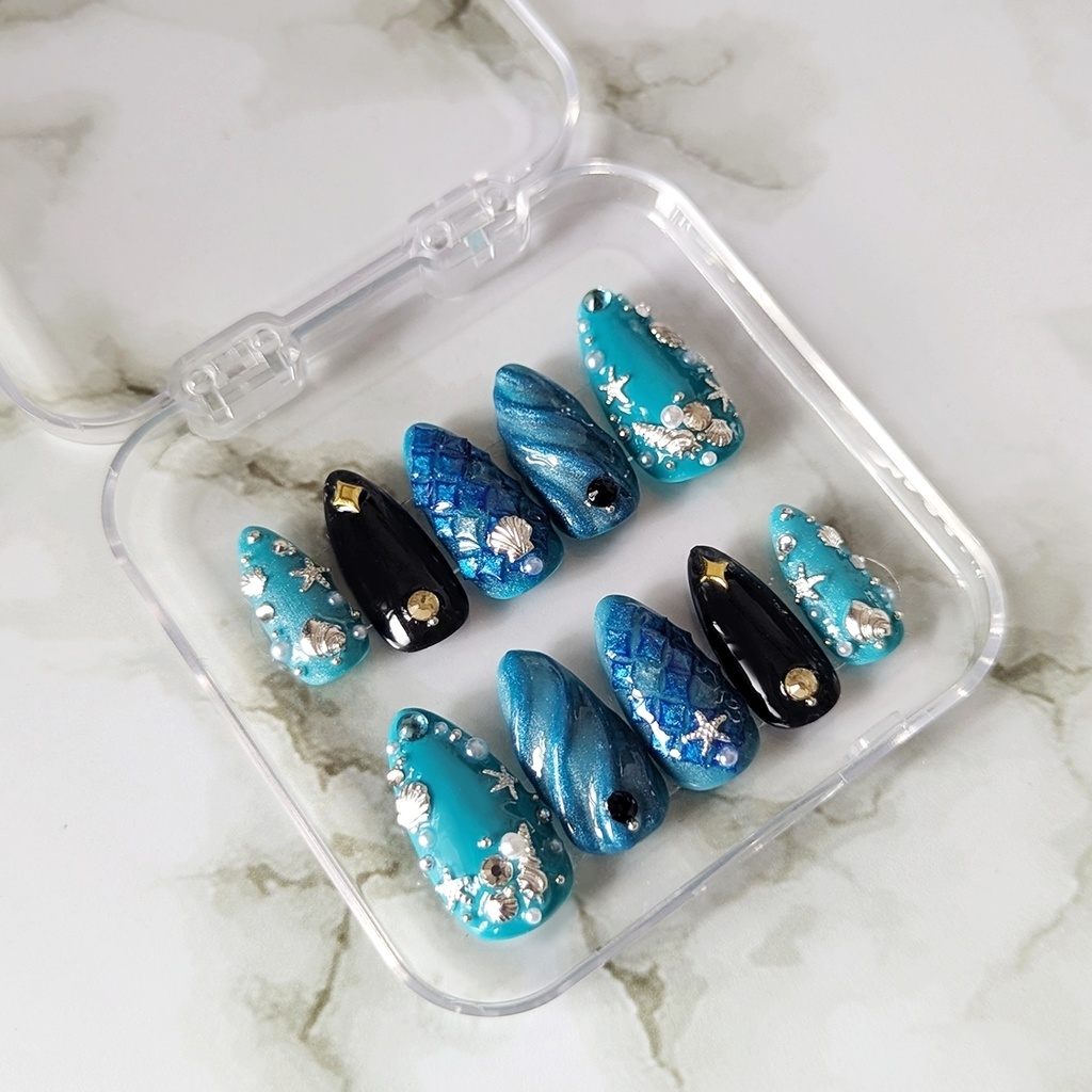 【twst】フロイド&ジェイド イメージネイルチップ【サイズオーダー】