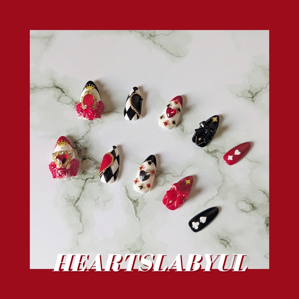 【twst】ハーツラビュル寮 イメージネイルチップ(サイズオーダー)