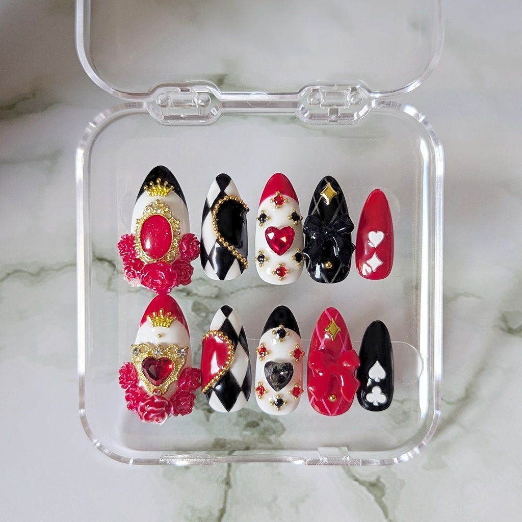 【twst】ハーツラビュル寮 イメージネイルチップ(サイズオーダー)