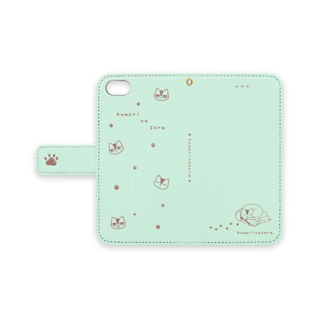 iPhone 8 / 7 / SE2 くもりのそらスマホカバー(チョコ)