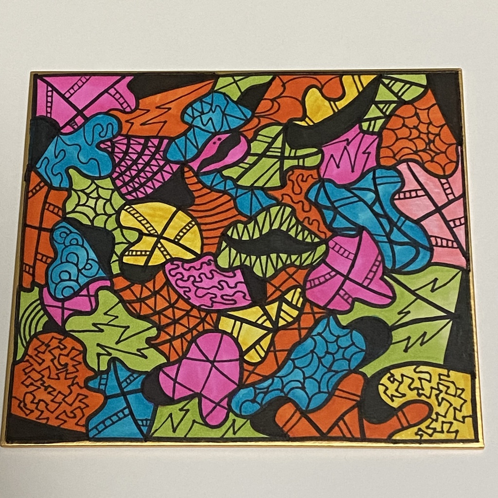 藍京なの アート色紙③