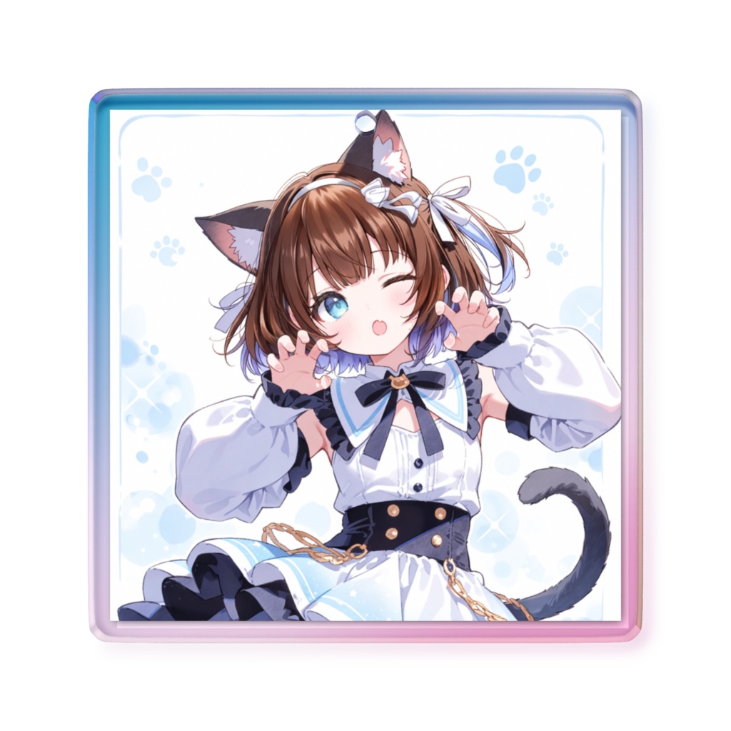 【生誕限定グッズ】にゃぉなの オーロラアクリルキーホルダー