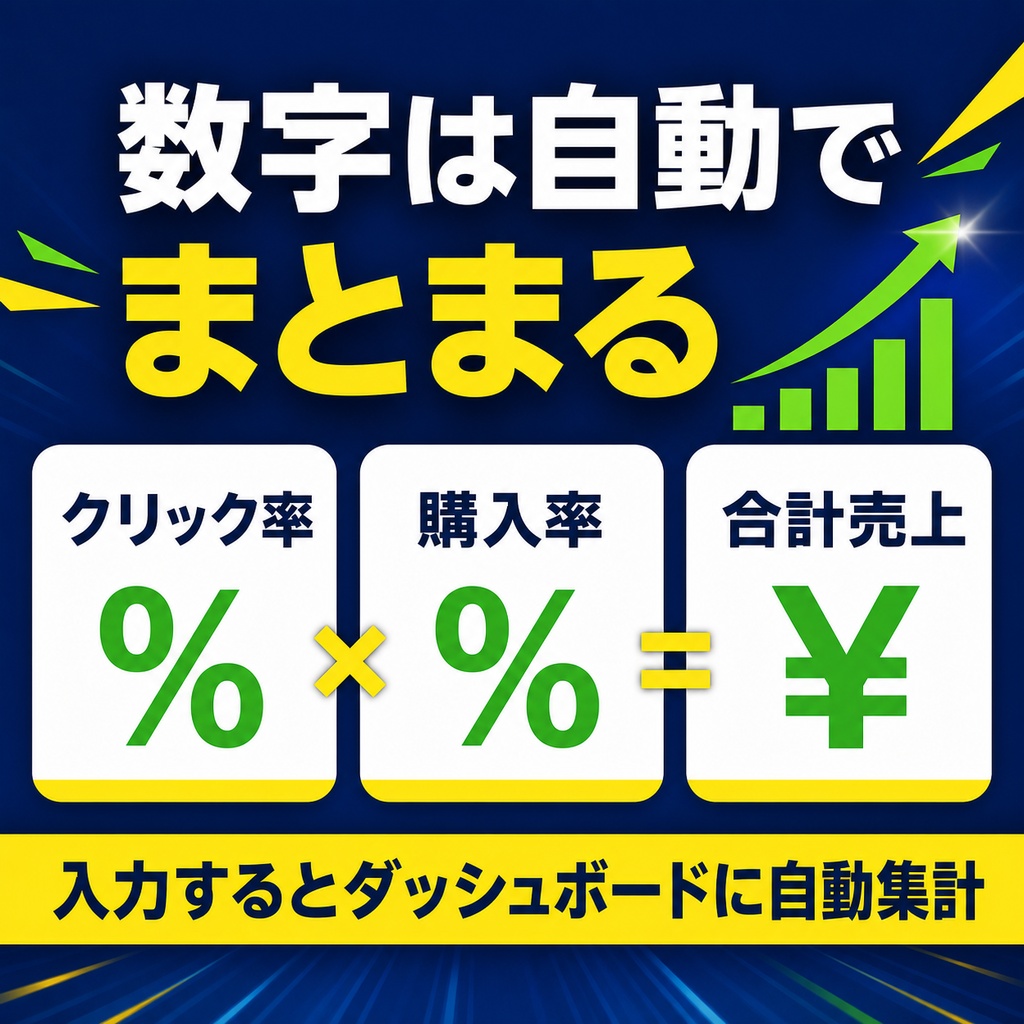 記事・リンク・SNS・売上を一元管理できる「サイト運営スターターテンプレート」