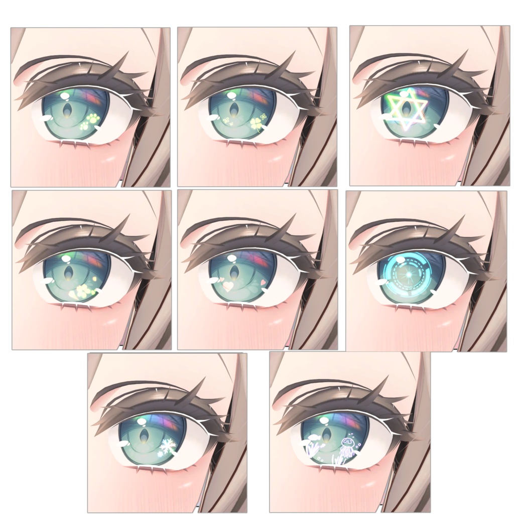 【10Avatar対応】どのアイテクスチャにも使える発光テクスチャ