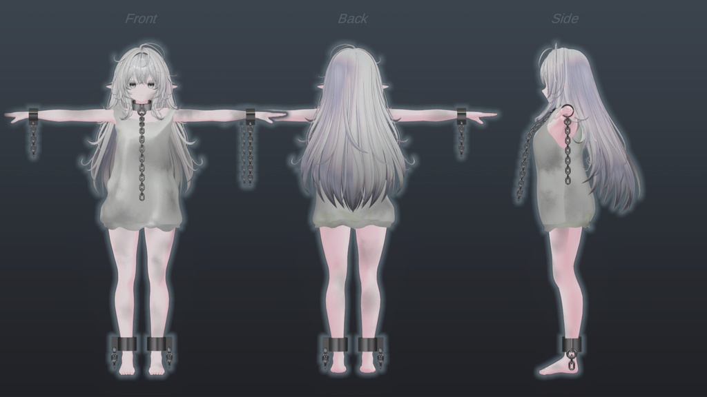 ぼろぼろの服と枷(Mizuki)