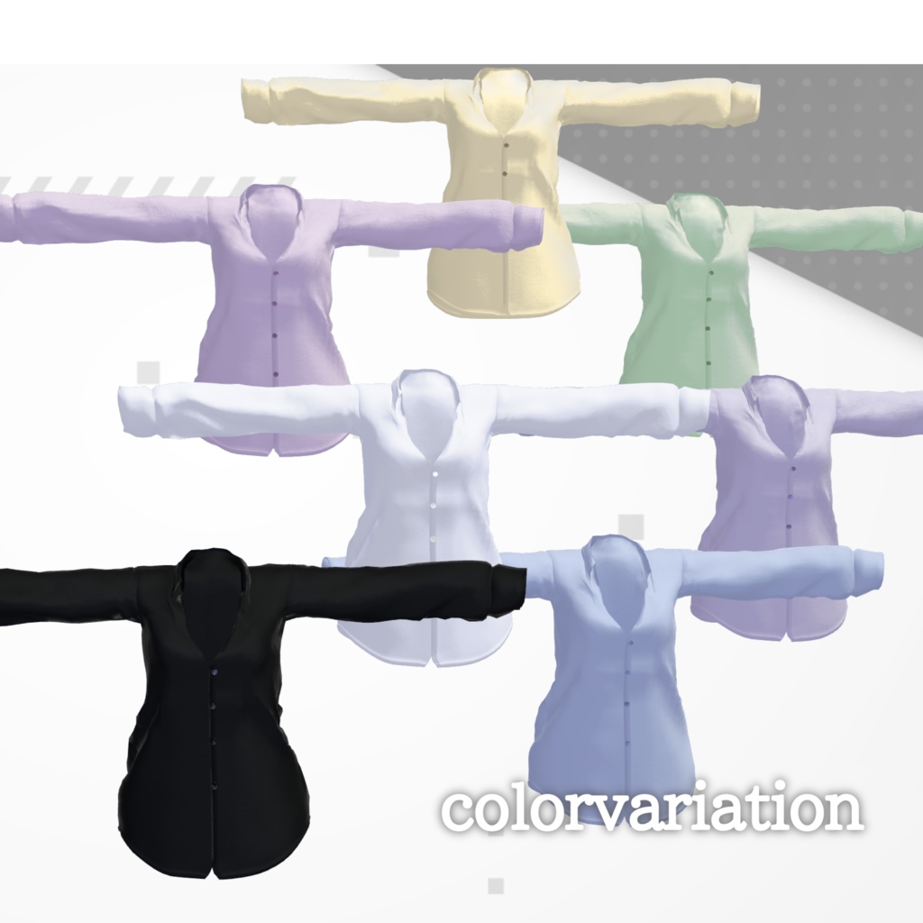 【3Avatar対応】だぼWシャツ