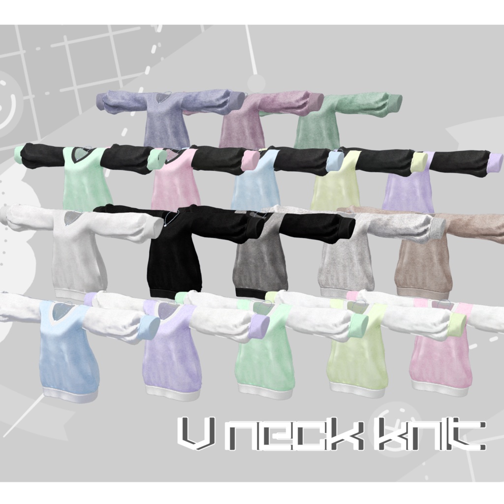 【5avatar対応】V neck knit