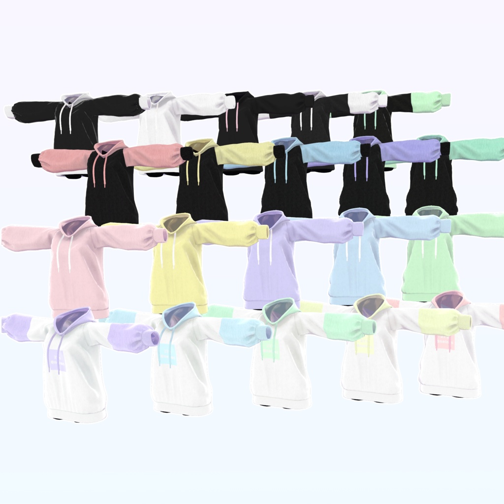 【セール開催中】【6Avatar対応】好きな組み合わせができるダサダボパーカー