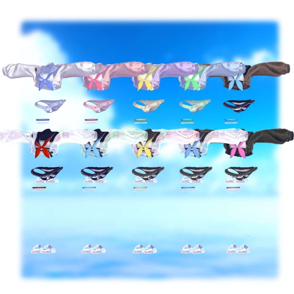 【5Avatar対応】Re セーラー水着