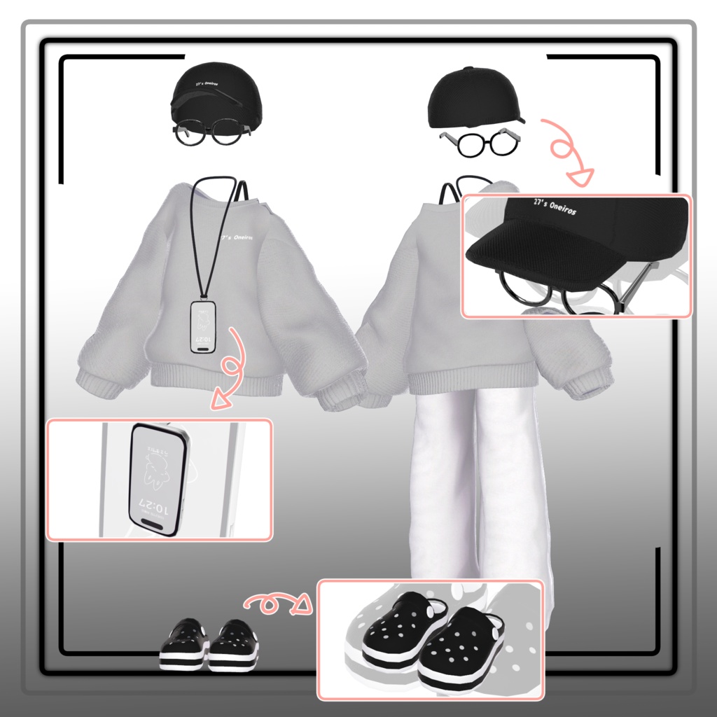 【10Avatar対応】コンビニに行きそうな服