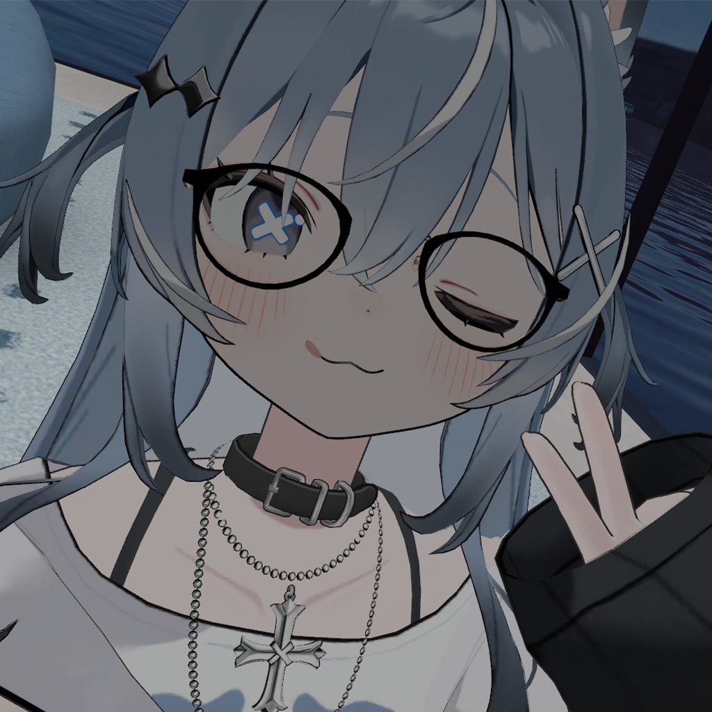 【VRC想定】NOABOX.001 黒縁ワイド
