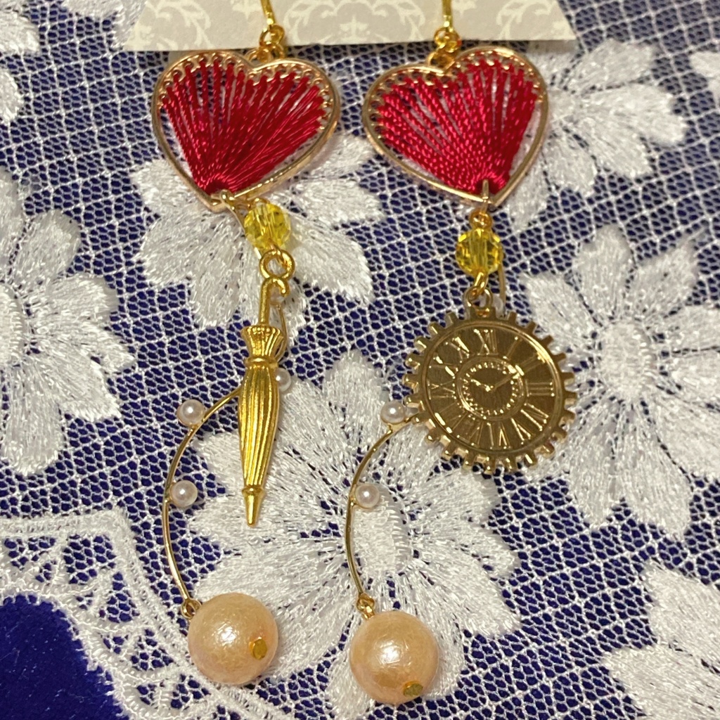 ジョン 時計うさぎイメージイヤリング