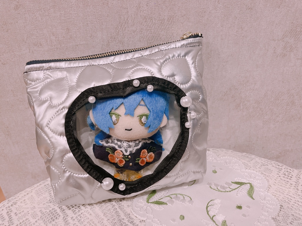 キルティングハートポーチ Mサイズ