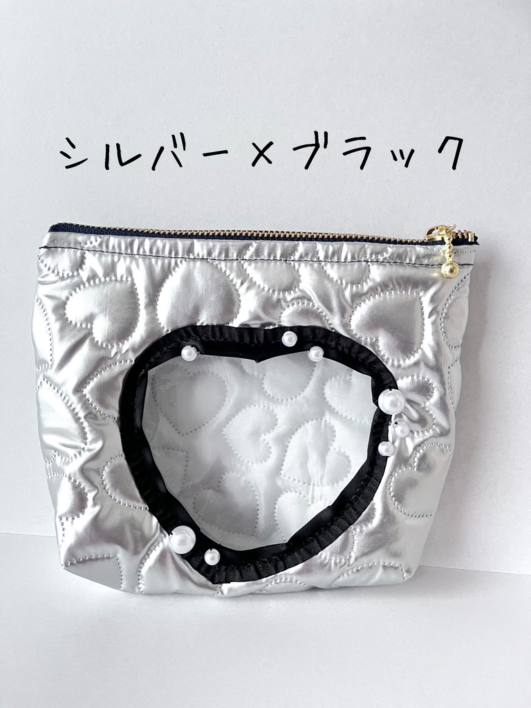 キルティングハートポーチ Mサイズ