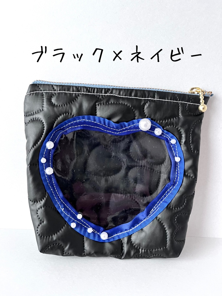 キルティングハートポーチ Mサイズ