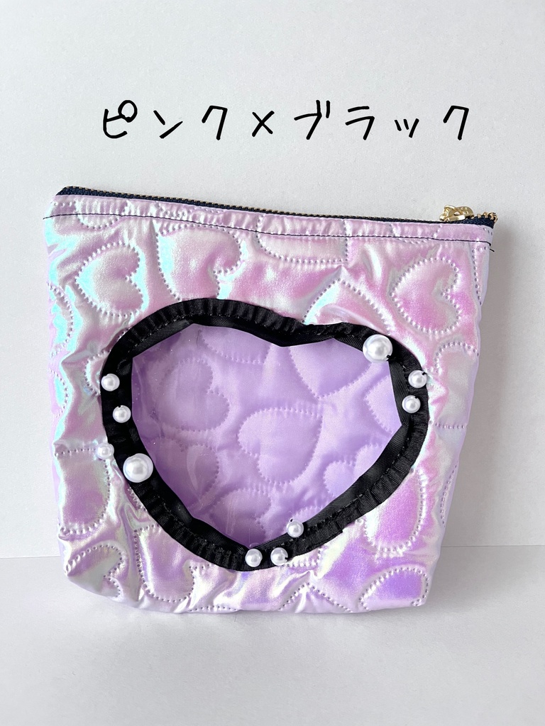 キルティングハートポーチ Mサイズ