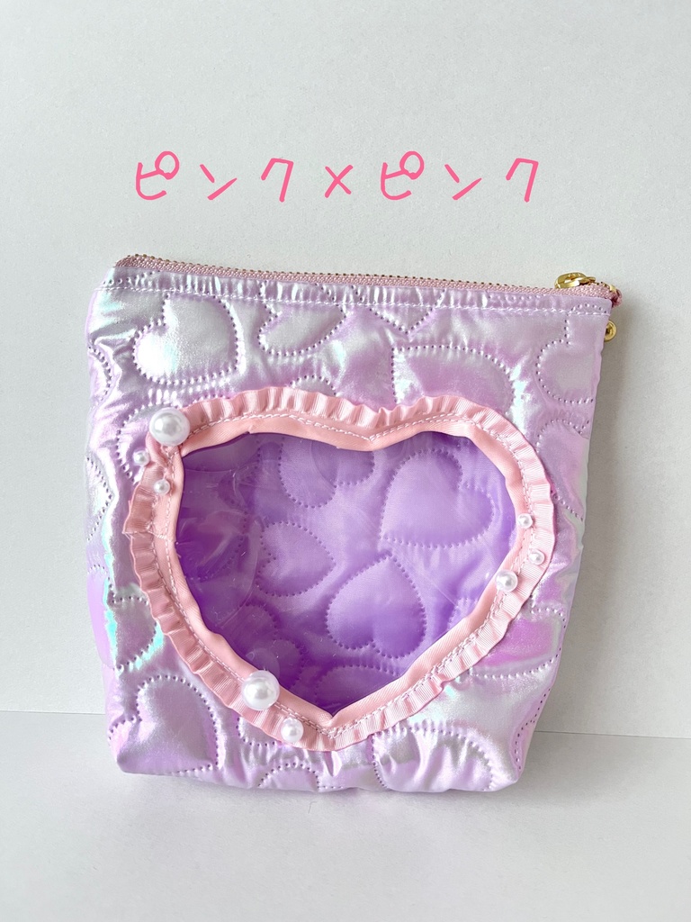 キルティングハートポーチ Mサイズ