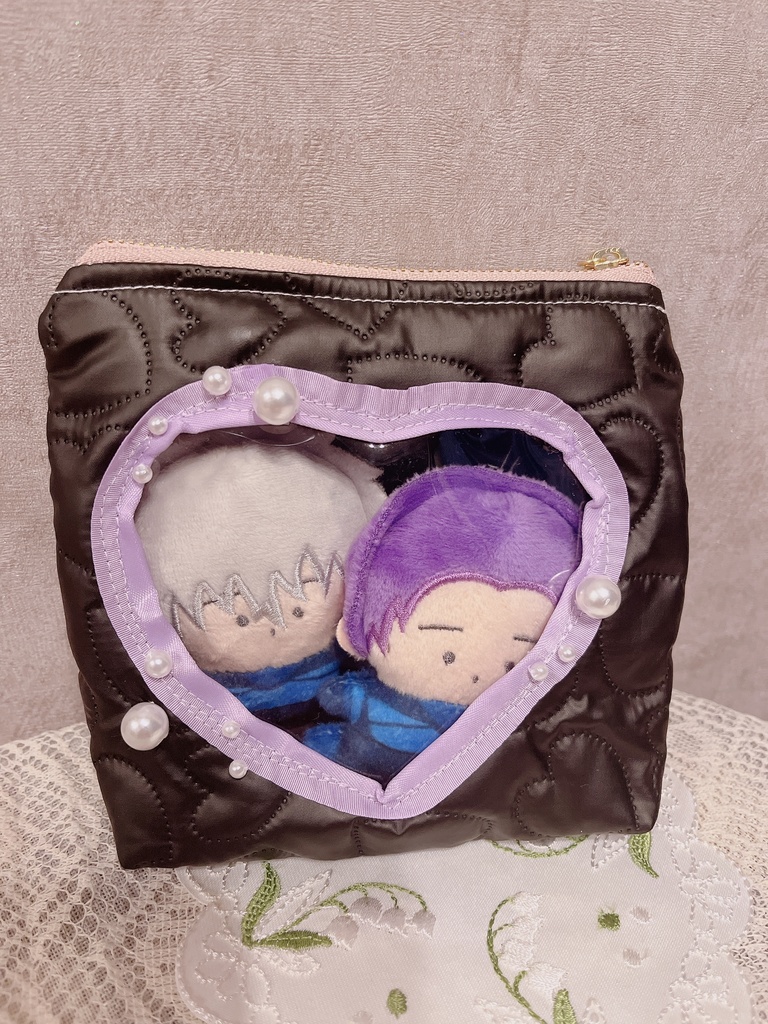 キルティングハートポーチ Mサイズ