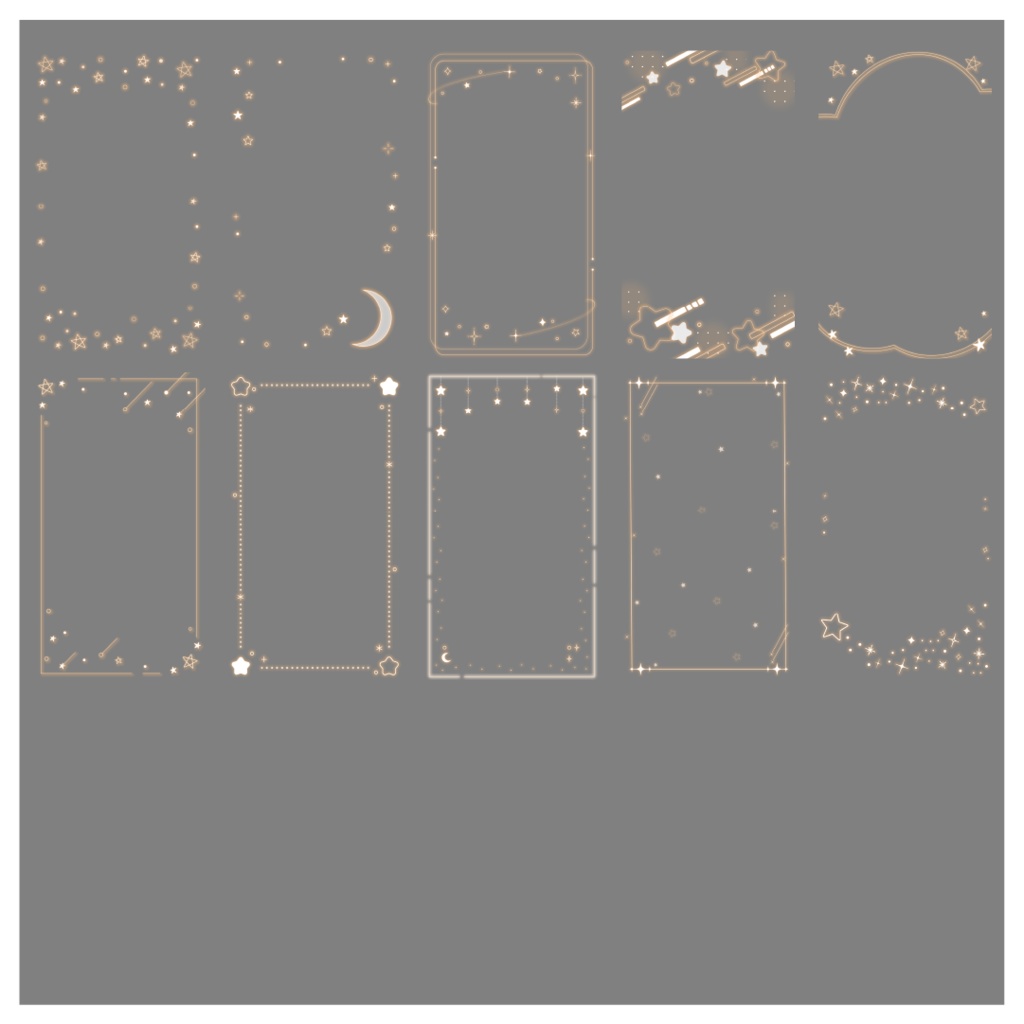 【100種】星9:16フレームセット