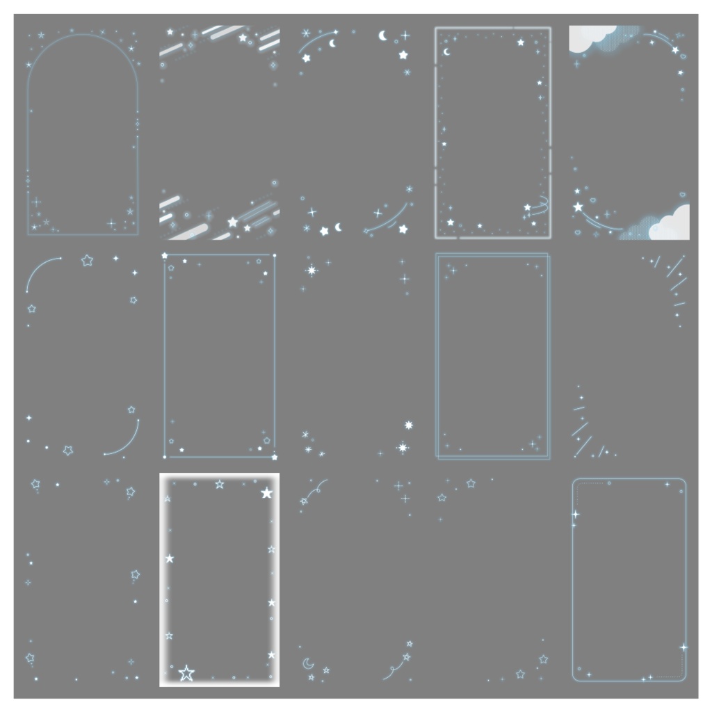 【100種】星9:16フレームセット