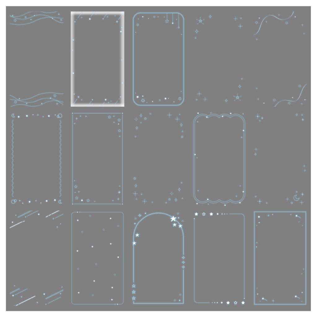 【100種】星9:16フレームセット