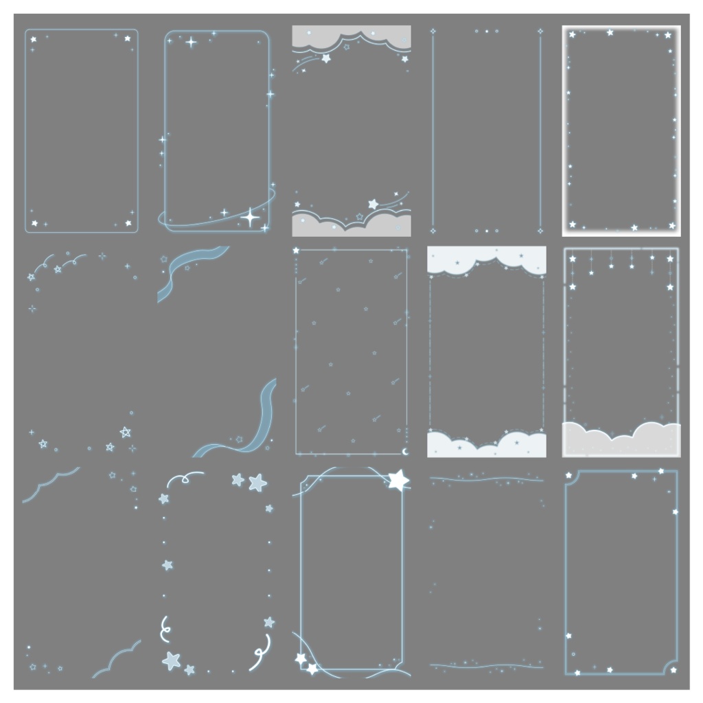 【100種】星9:16フレームセット