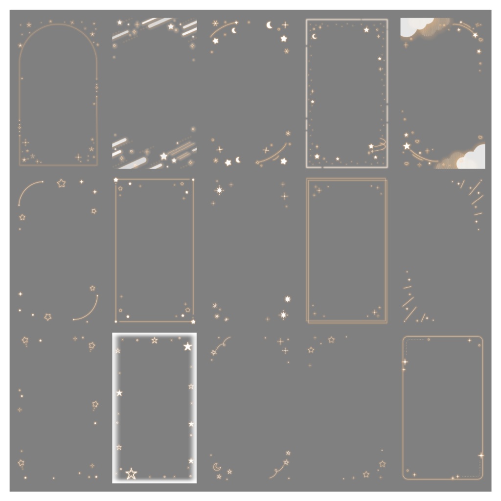 【100種】星9:16フレームセット